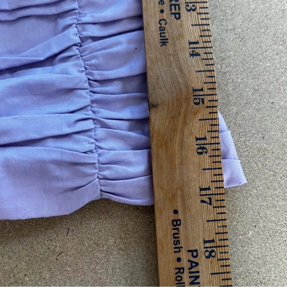 🌸 Wayf Lavender Ruched Puff Sleeve Blouse – Size XS 🌸 - Picture 7 of 9